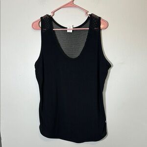 Champion NEW Anna Kaiser boxy Black Tank Top with mesh back‎